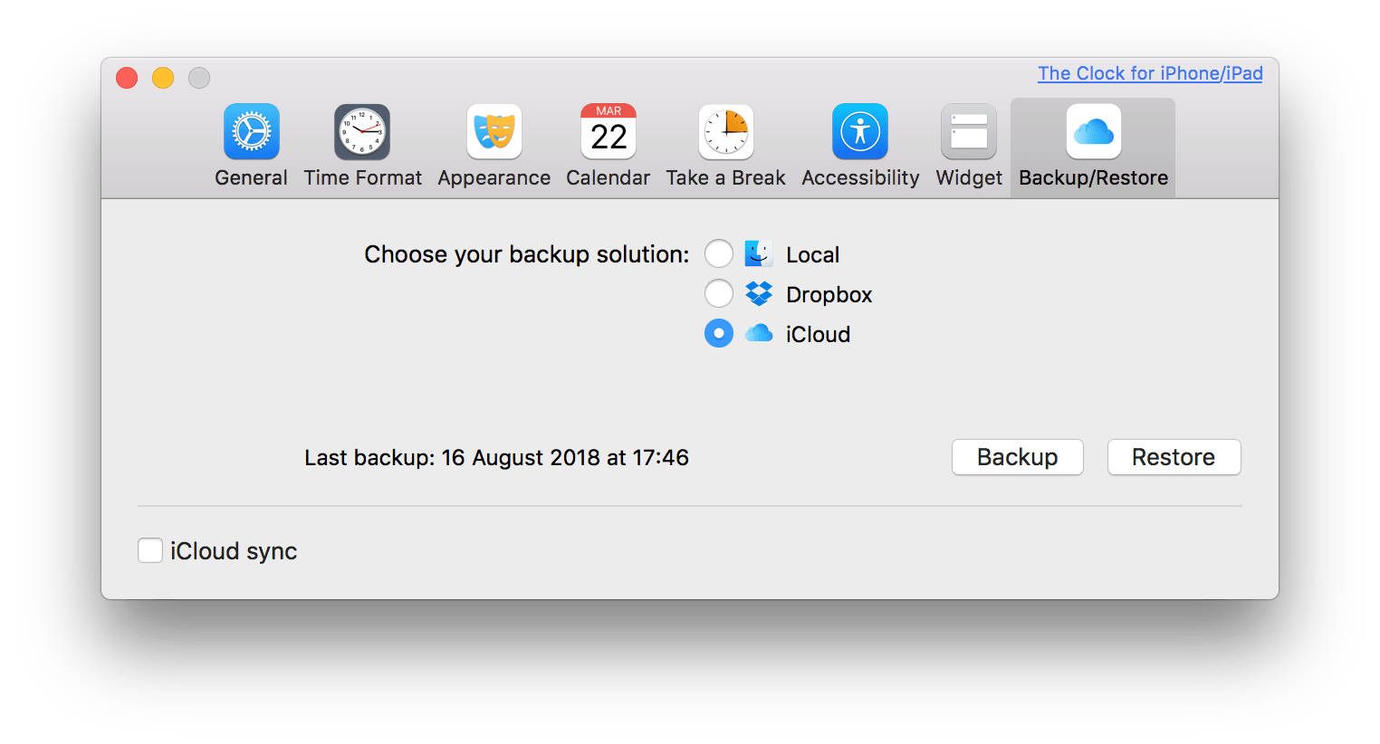 macOS Backup/Restore